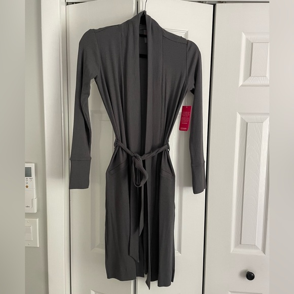 Commando Luxury Rib Robe Charcoal Gray - Picture 2 of 5